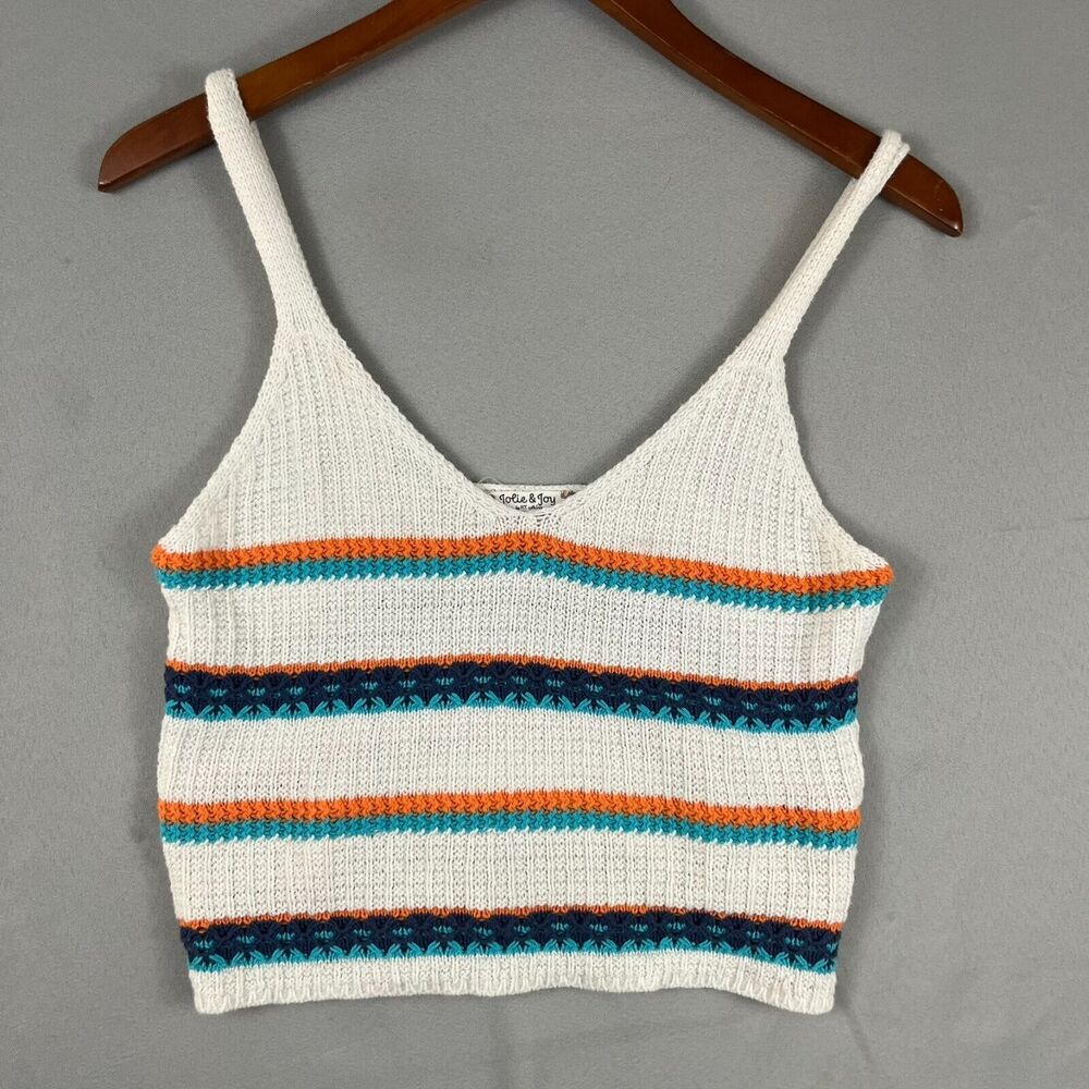 Jolie & Joy Knit Crop Top Junior Medium Retro Boho Retro Festival Coachella Look